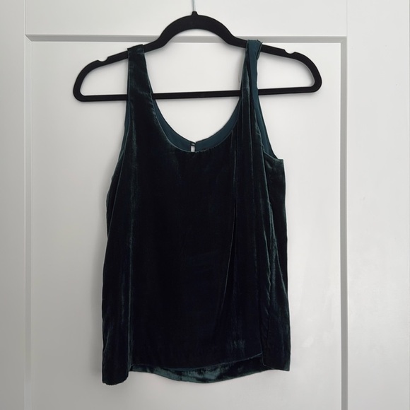 J. Crew Tops - J. Crew green velvet tank top​​​​​